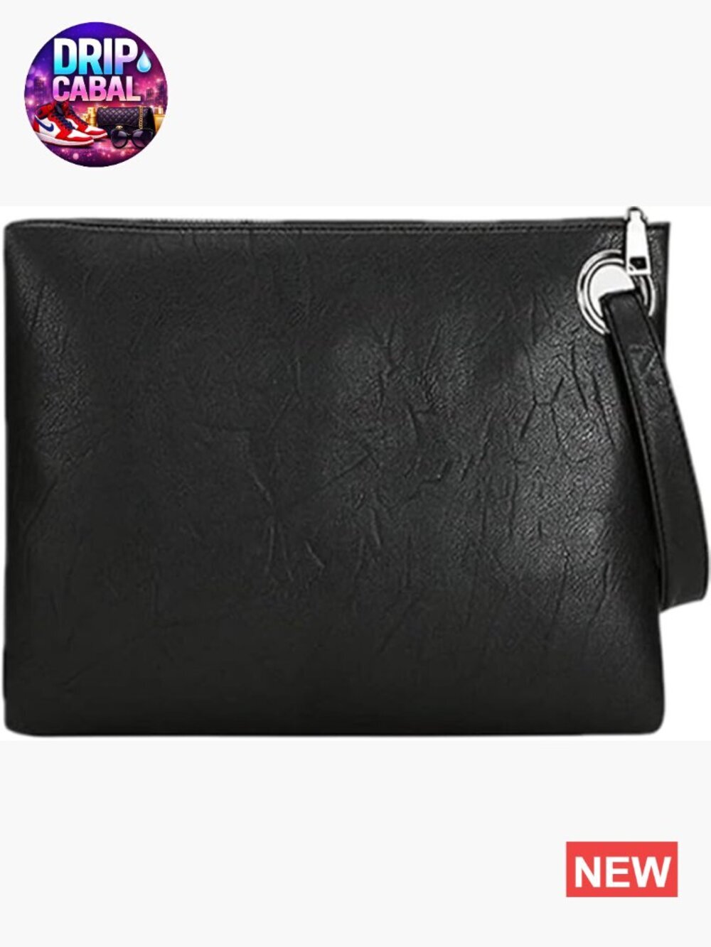 Large Envelope Clutch Purse Wristlet Handbag Faux Leather Shoulder Bag